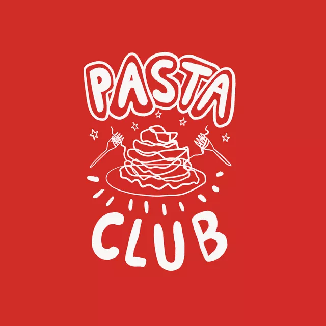 Kissen Pasta Club Rot