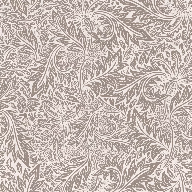 Textilposter Morris Beige Blattern
