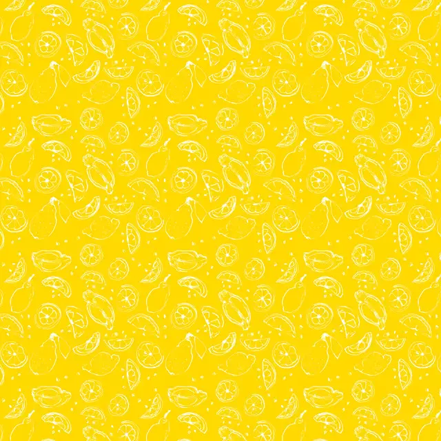 Kissen Zitronen gelb