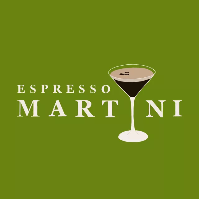 Kissen Espresso Martini Typo Grün