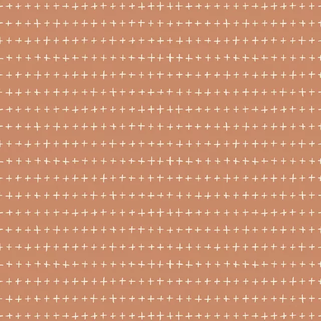 Sitzkissen Kleine Kreuze Braun