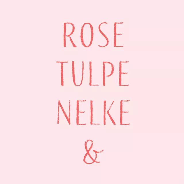 Tischdecke Rose-Tulpe-Nelke-Lettering