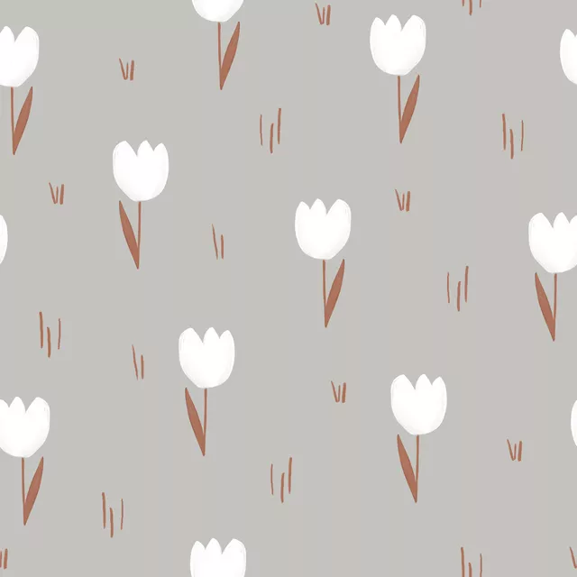 Kissen Weiße Tulpen