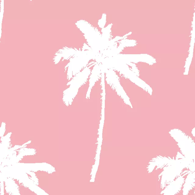 Kissen Palmen Pink