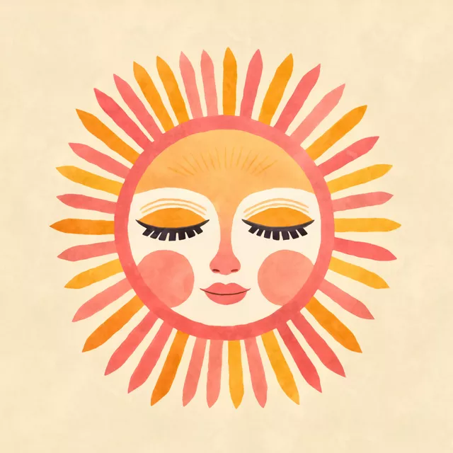 Kissen Whimsical Sun Face