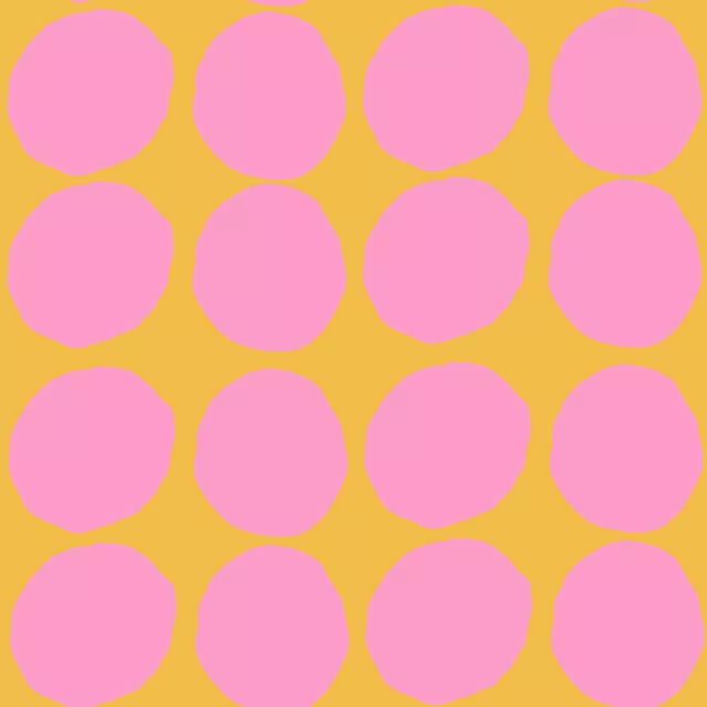 Bankauflage Punkte treffen gelb & rosa
