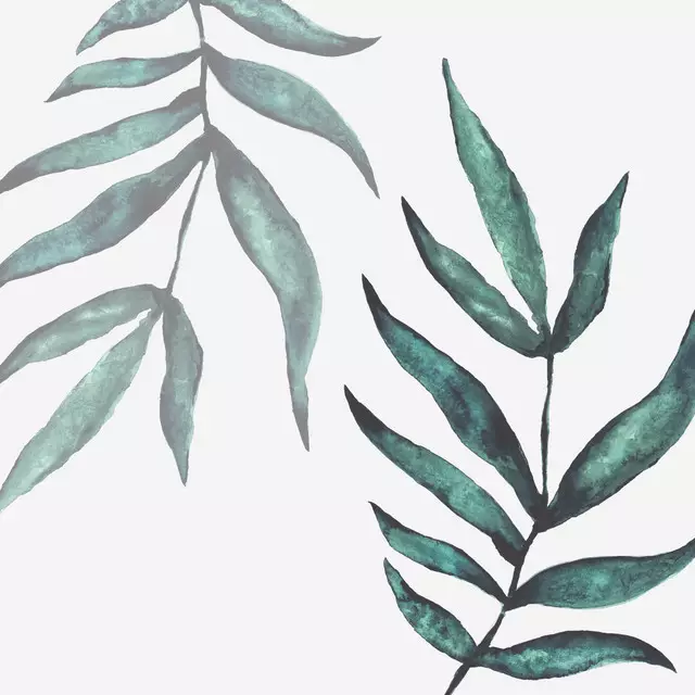 Kissen Palmenwedel Aquarell