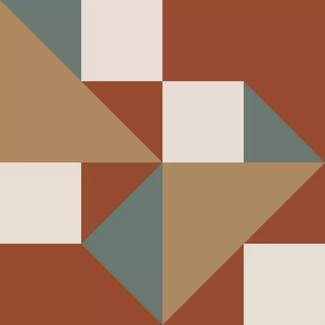 Tischläufer Squares and Triangles