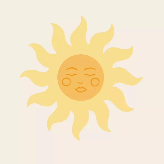 Kissen Sonne Gesicht