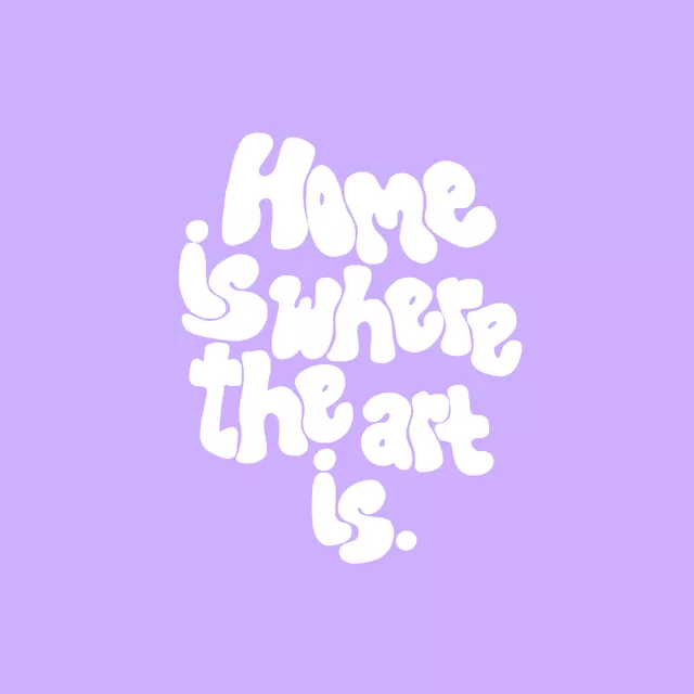 Servietten Home Is Lavendel