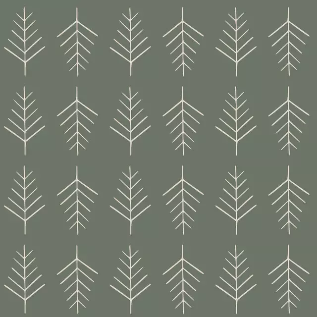 Sitzkissen Tannenzweige Muster grün