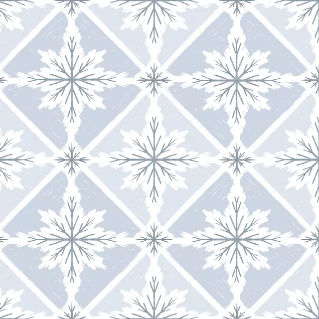 Raffrollo Snowflake Tiles