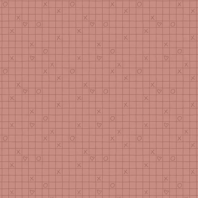 Tischset Grid XO 2 Terracotta