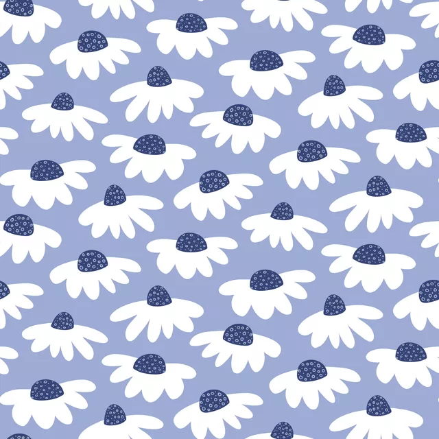 Flächenvorhang Flowers blue