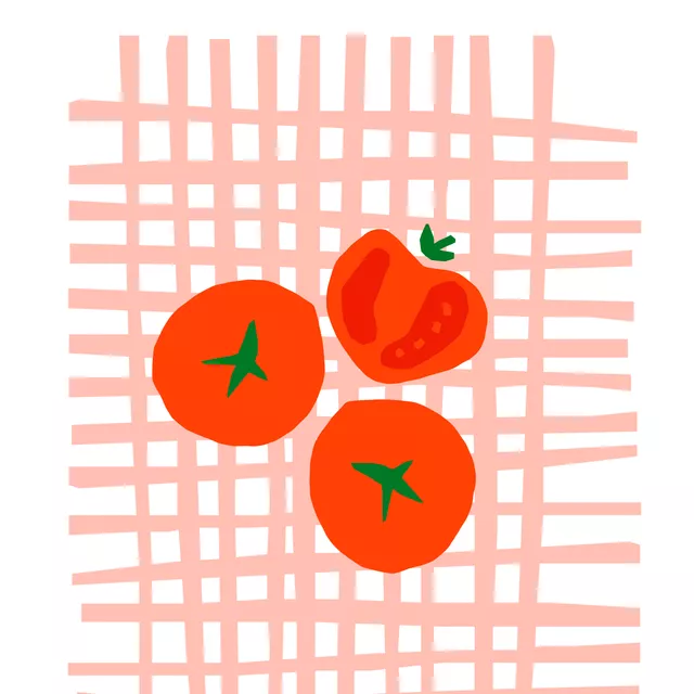 Kissen Tomatenernte