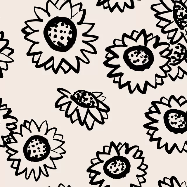 Tischläufer Sonnenblume Schwarz