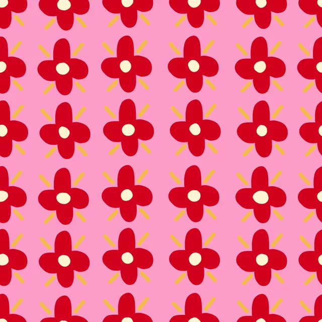 Dekovorhang Retro Blume NO4