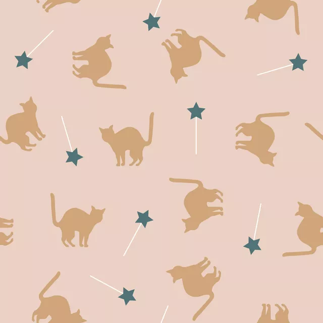 Flächenvorhang Mygglich Katzen Magie 1