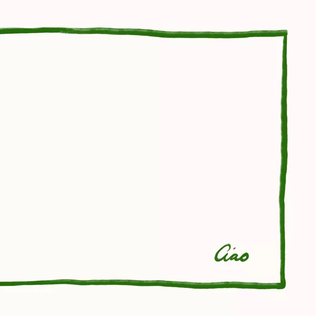 Tischset Ciao Rahmen Grün