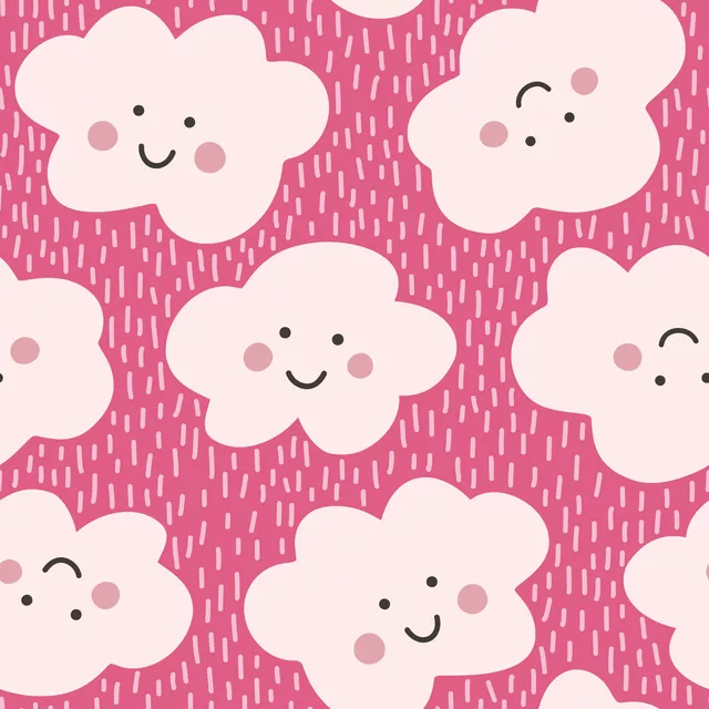 Tischläufer Happy Clouds hot pink