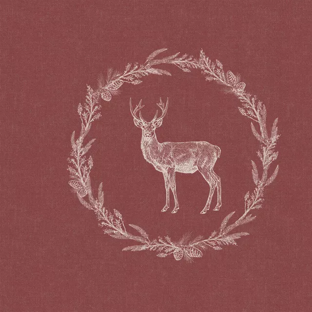 Raffrollo Nordic Deer wreath II