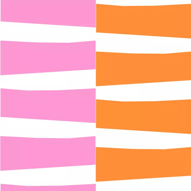 Sitzkissen Orange & Pink cut out stripes