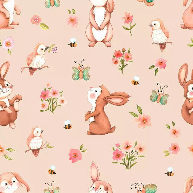 Bettwäsche Hello Spring Rabbits rosa