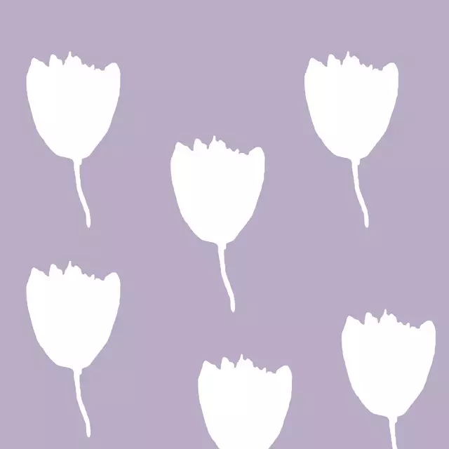 Kissen Tulpen Flieder