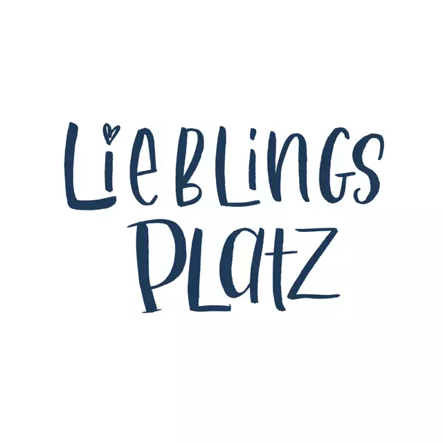 Kissen Lieblingsplatz Weiß Blau