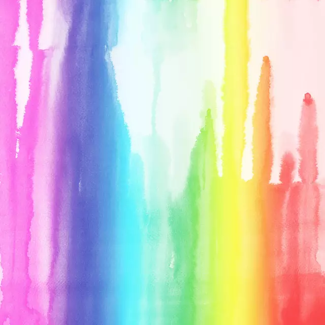 Kissen Aquarell Regenbogen Pride
