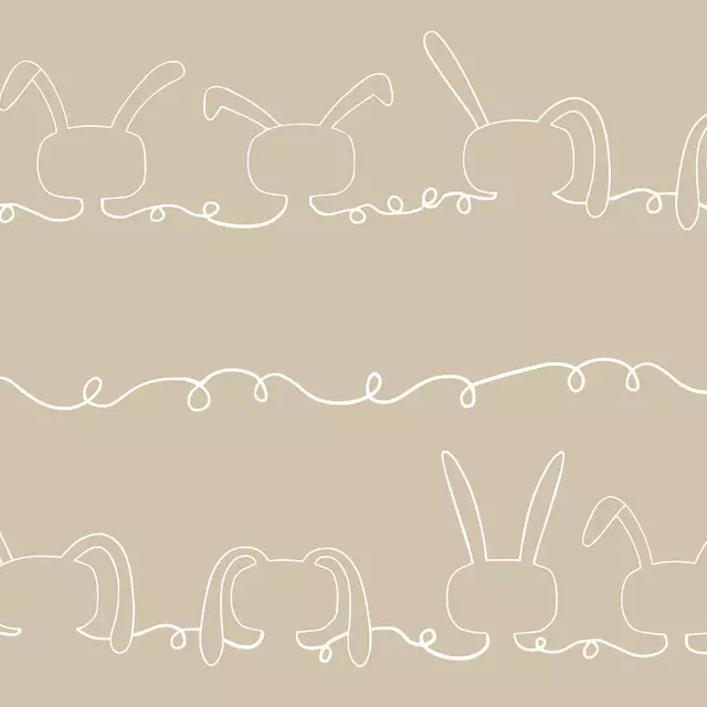 Kissen Rabbit On The Line Beige