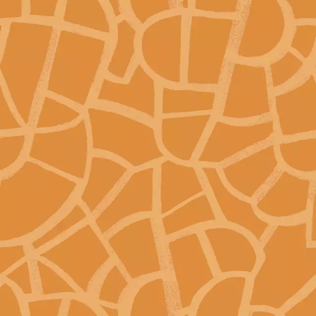 Bodenkissen Abstract Shapes Orange