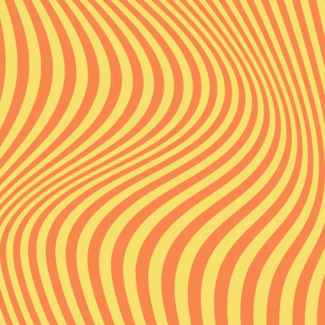 Kissen Farbfreude Waves Orange Gelb