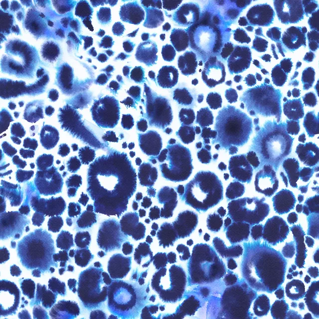 Kissen Textural Abstract Sea Blue