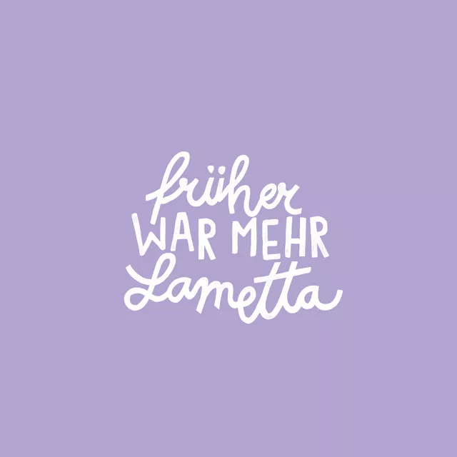 Kissen Früher war mehr Lametta lila