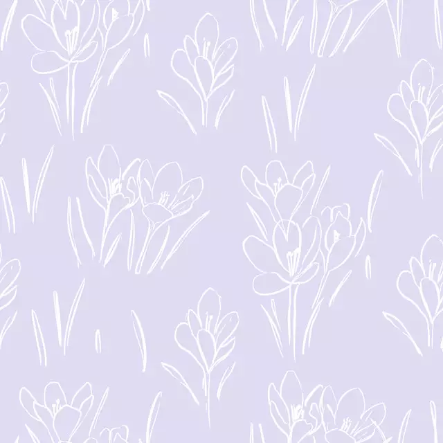 Tischdecke Krokusse lila