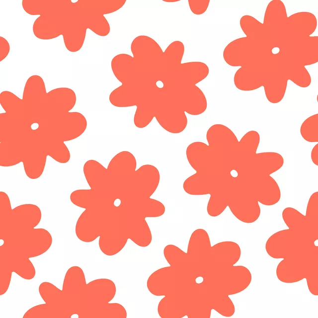 Raffrollo Liva Flowers Pattern Red