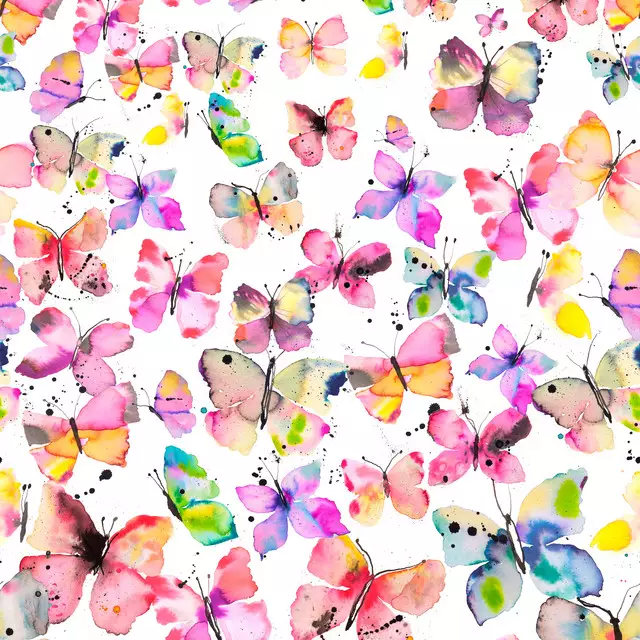 Bankauflage Spring Watercolor Butterflies