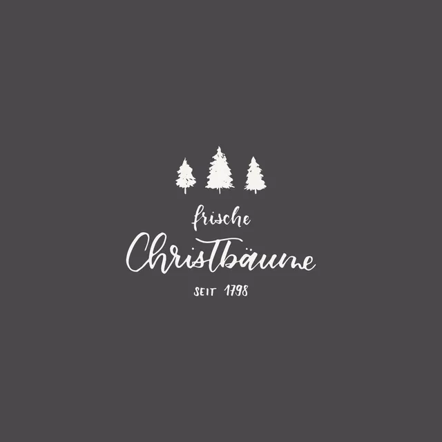 Sitzkissen Frische Christbäume dunkelgrau