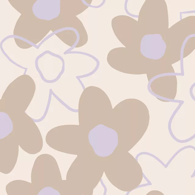 Bodenkissen Spring Flower Pattern flieder
