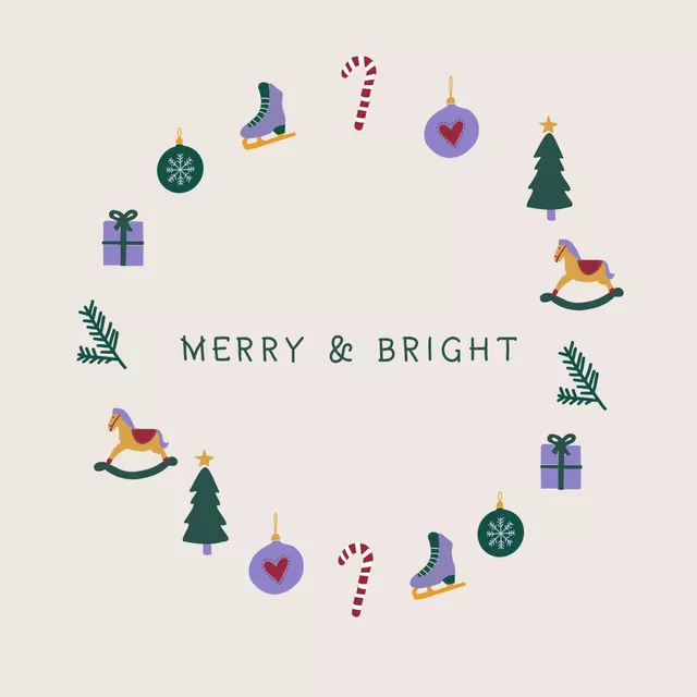 Kissen Merry & Bright Kranz