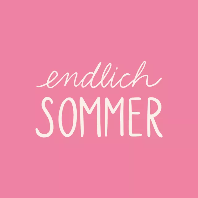 Kissen Endlich Sommer typo pink
