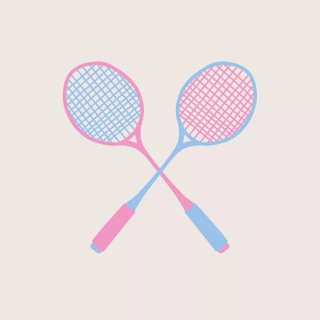 Kissen Badminton Schläger 2