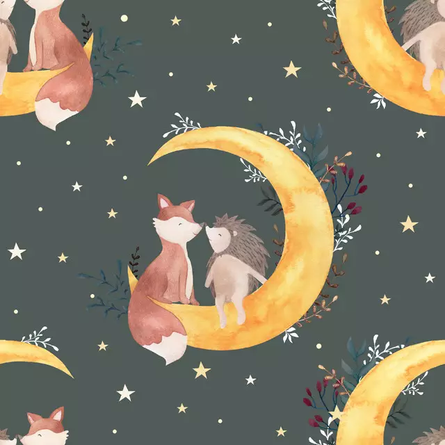 Textilposter Foxy Moon