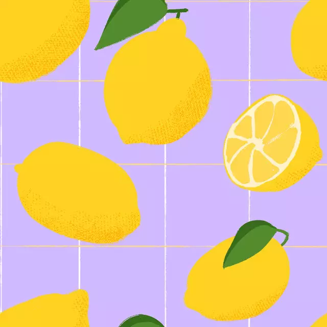 Bodenkissen Lemon Grid