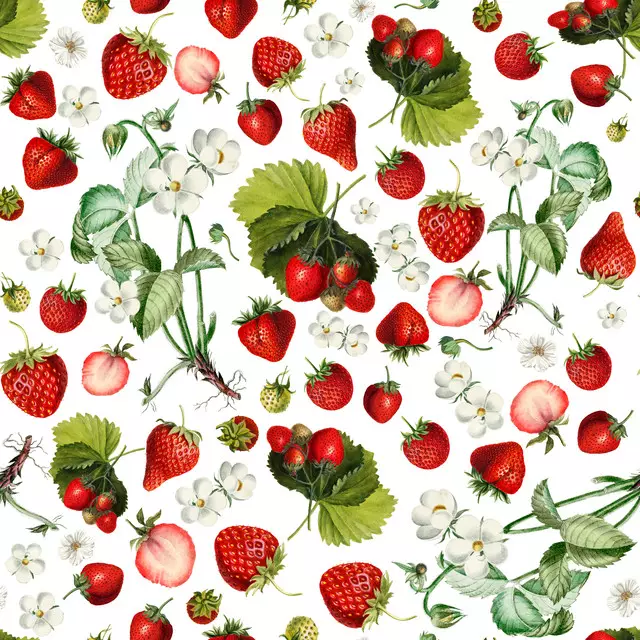 Tischdecke Vintage Erdbeeren