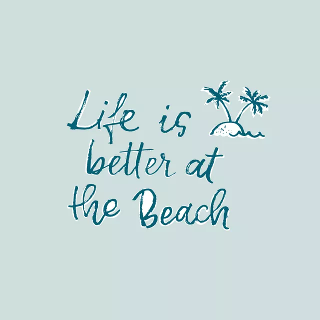 Sitzkissen Life is better at the beach