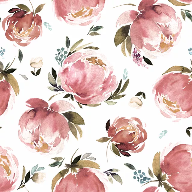 Dekovorhang Peonies Rose Romantisch