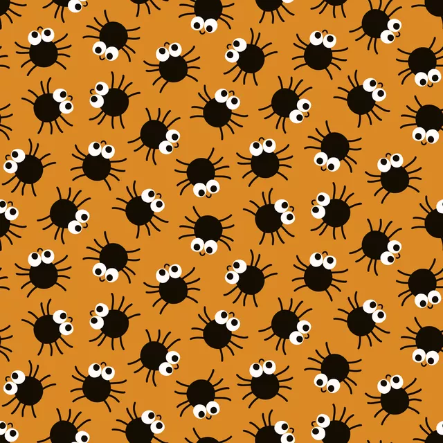 Sitzkissen Spooky Spiders gelb
