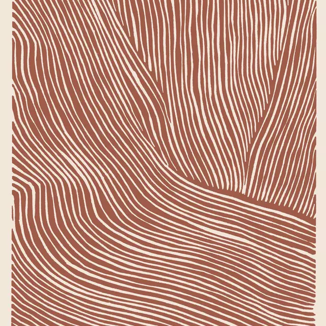 Tischset Terracotta Linocut Stripes